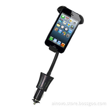 Car hanger holder with dual USB for all phone, plastic materialNew